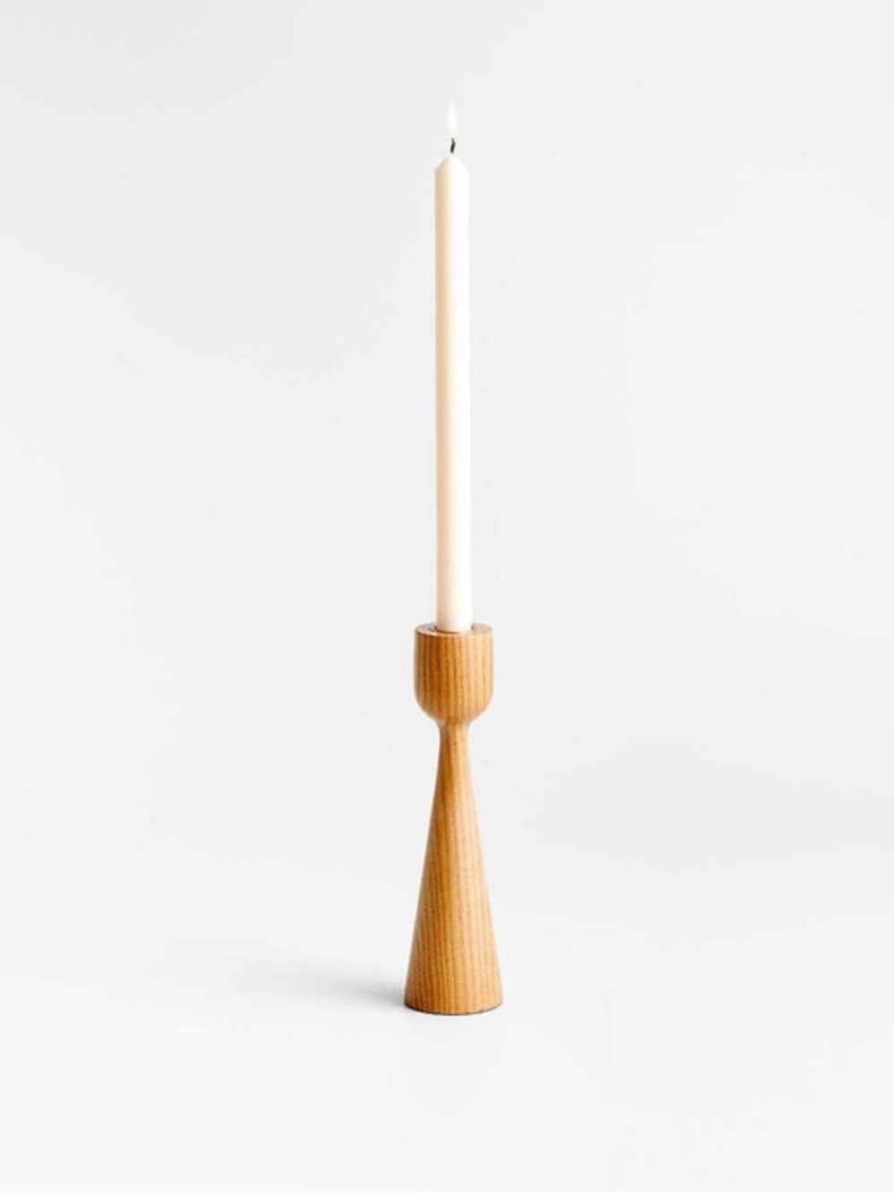 New! Crate&Barrel The Big Candlestick by Molly Baz in Natural AshWood 9”